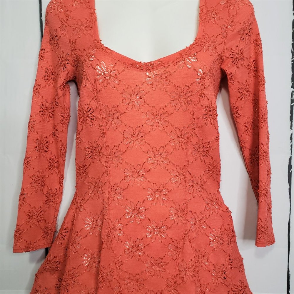 *SOLD* Free People Daisy Pointelle Peplum Top S - Picture 10 of 10